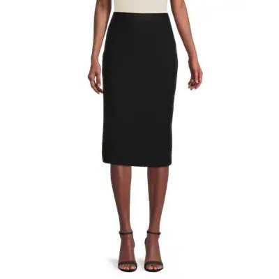 Karl Lagerfeld Paris Logoband Midi Skirt