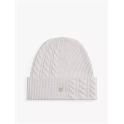 Mixed Knit Wool-Blend Beanie