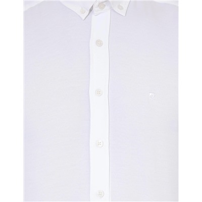 Beyaz Slim Fit Oxford Gömlek