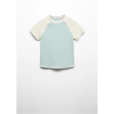 Camiseta algodón bicolor