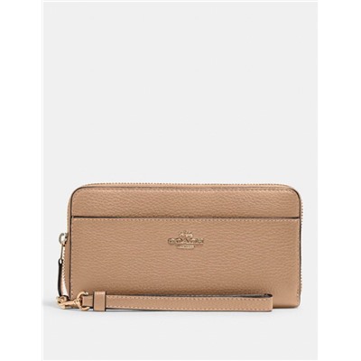 Accordion Zip Wallet With Wristlet Strap