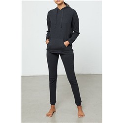 Толстовка с капюшоном Jacotte антрацитовый меланж