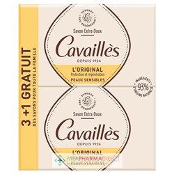 Cavaillès Savon Extra-Doux - L'Original - LOT de 4x250 g (3+1 GRATUIT)Lot  × 4