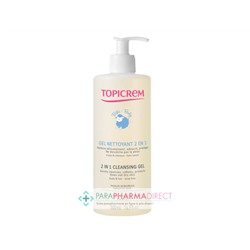 Topicrem Bébé Gel Nettoyant 2 en 1 Visage, Corps & Cheveux 500ml