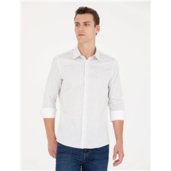 Haki Slim Fit Uzun Kollu Gömlek