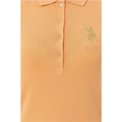 Kadın Turuncu Basic Polo Yaka Tişört
