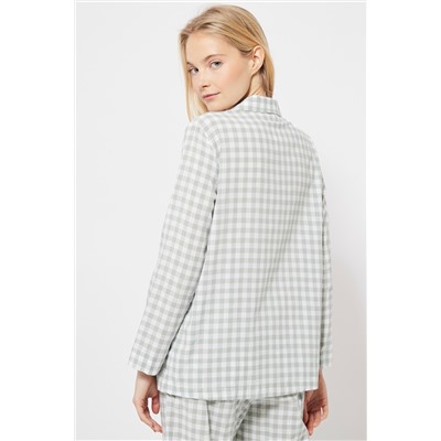 Camisa Verde agua y blanco