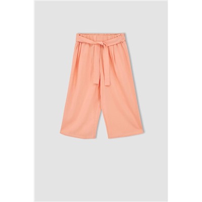 Kız Çocuk Culotte Geniş Paça Viskon Pantolon
