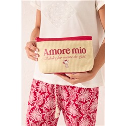 Neceser mediano Snoopy rafia