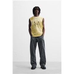 CAMISETA TANK PUNTO ESTAMPADO