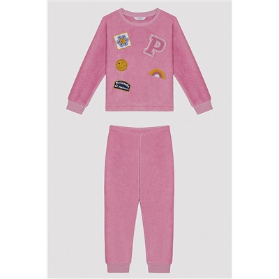 Penti Kız Çocuk Patch ES Uzun Kollu Pijama Takımı PNFDEA3Z23SK-LP5
