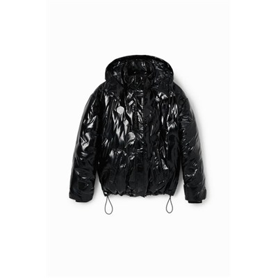 Chaqueta oversize acolchada vinilo
