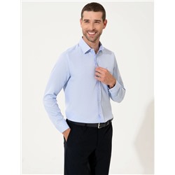 Gri Slim Fit Oxford Gömlek