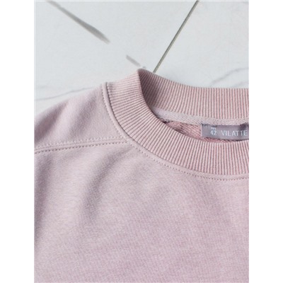 Свитшот свободный из петельчатого футера двухнитки с эластаном