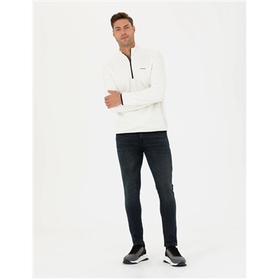 Ekru Regular Fit Polar Sweatshirt