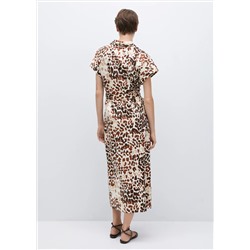 Vestido animal print lazo