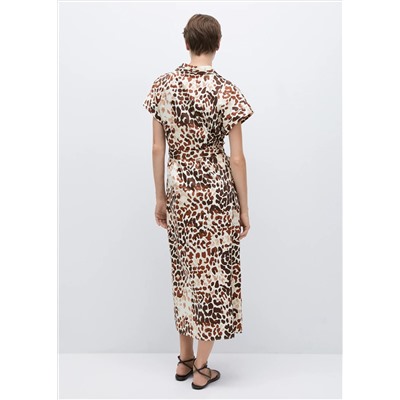 Vestido animal print lazo