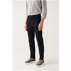 Avva Siyah 5 Cepli Pamuklu Slim Fit Pantolon E003054