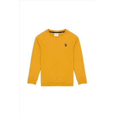 Erkek Çocuk Hardal Basic Sweatshirt