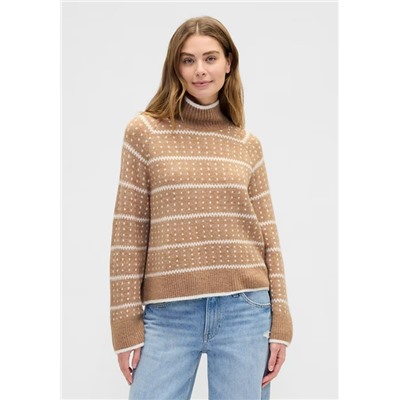 Relaxed Fair Isle Mockneck Sweater