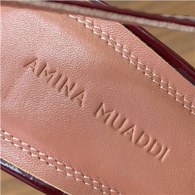 Слингбэки с квадратным носом на широком устойчивом каблуке Amina Muadd*i 👑  2 тренда сразу   Реплика 1:1  (натуральная кожа)
