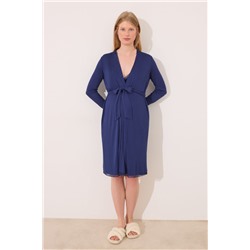 Bata midi "maternity" soft touch azul