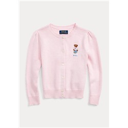 Girls 2-6x Polo Bear Cotton Cardigan