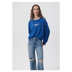 Mavi Kedi Logo Baskılı Sweatshirt 1611974-70896