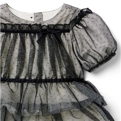 DOT TIERED TULLE DRESS