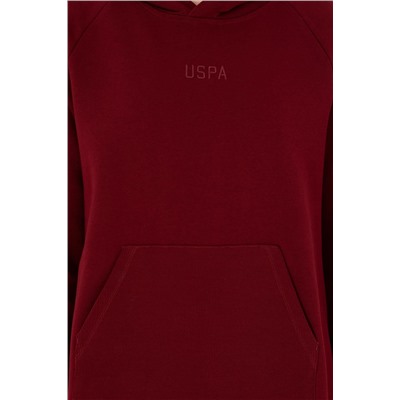 Kadın Bordo Kapüşonlu Sweatshirt