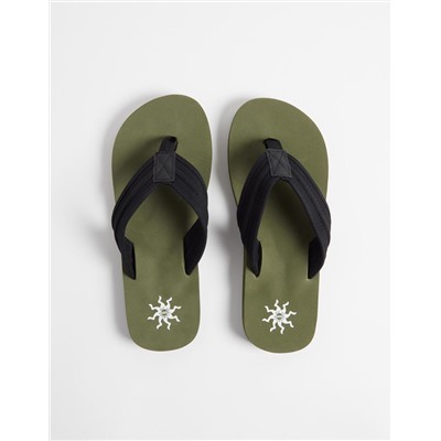 Rubber slides, Men, Dark Green