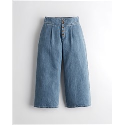 Vintage Stretch Ultra High-Rise Denim Culottes