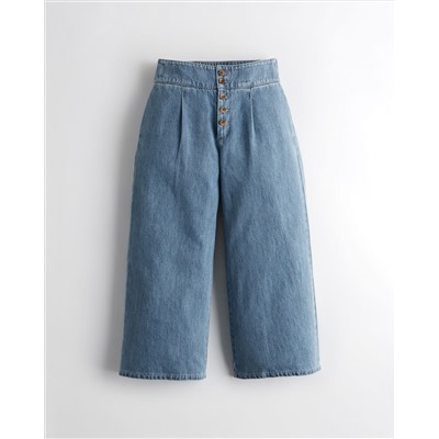 Vintage Stretch Ultra High-Rise Denim Culottes