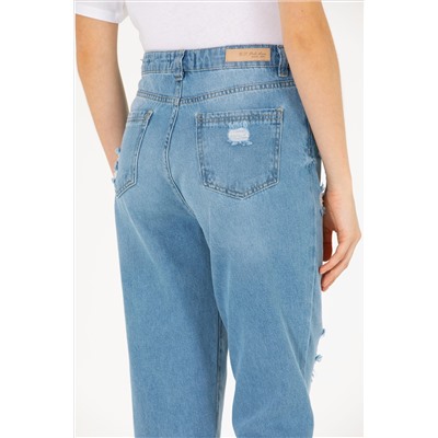 Kadın Açık Mavi Jean Pantolon