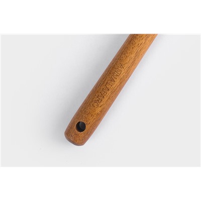 Лопатка с прорезями, 32 см, силикон/дерево, молочный, Wenge, 63415