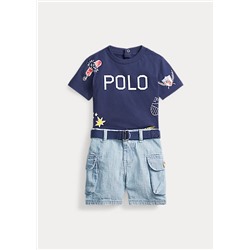 Baby Boy Tee, Belt & Short Set