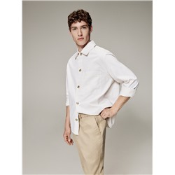 Chino-Jogger mit hohem Leinenanteil
