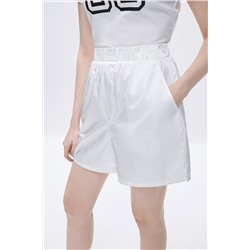 Short de tiro alto Blanco