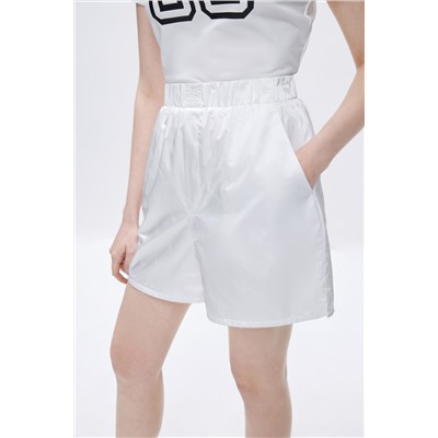 Short de tiro alto Blanco