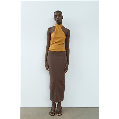 DRAPED STRETCH TOP