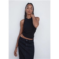 Top halter espalda escotada
