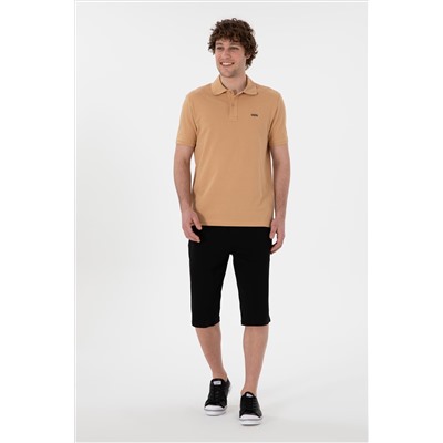 Erkek Regular Fit Siyah Örme Şort