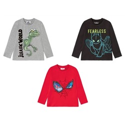 Kleinkinder / Kinder Jungen Langarmshirt, aus reiner Baumwolle