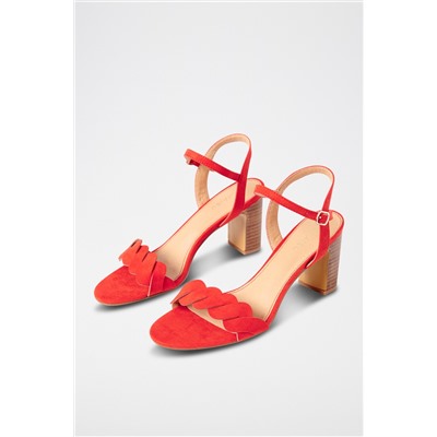 Sandalias de tacón Rojo oscuro