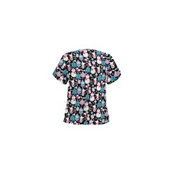 UA Holiday Cheer Black Scrub Top