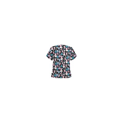 UA Holiday Cheer Black Scrub Top