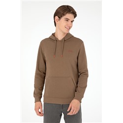 Erkek Haki Basic Sweatshirt