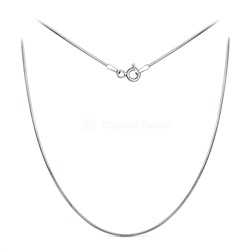 Цепь из серебра родированная - Снейк, 45 см 1808R025L45