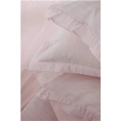 Julien King Size %100 Pamuk Fırfırlı Nevresim Takımı - Pudra
