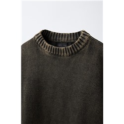 ACID WASH KNIT SWEATER